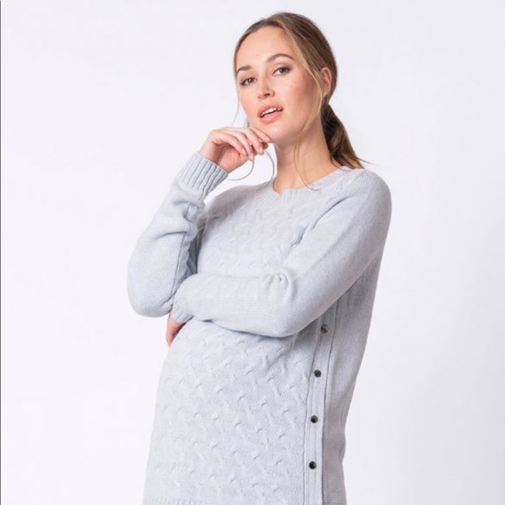 Seraphine Ice BlueMaternity & Nursing Sweater